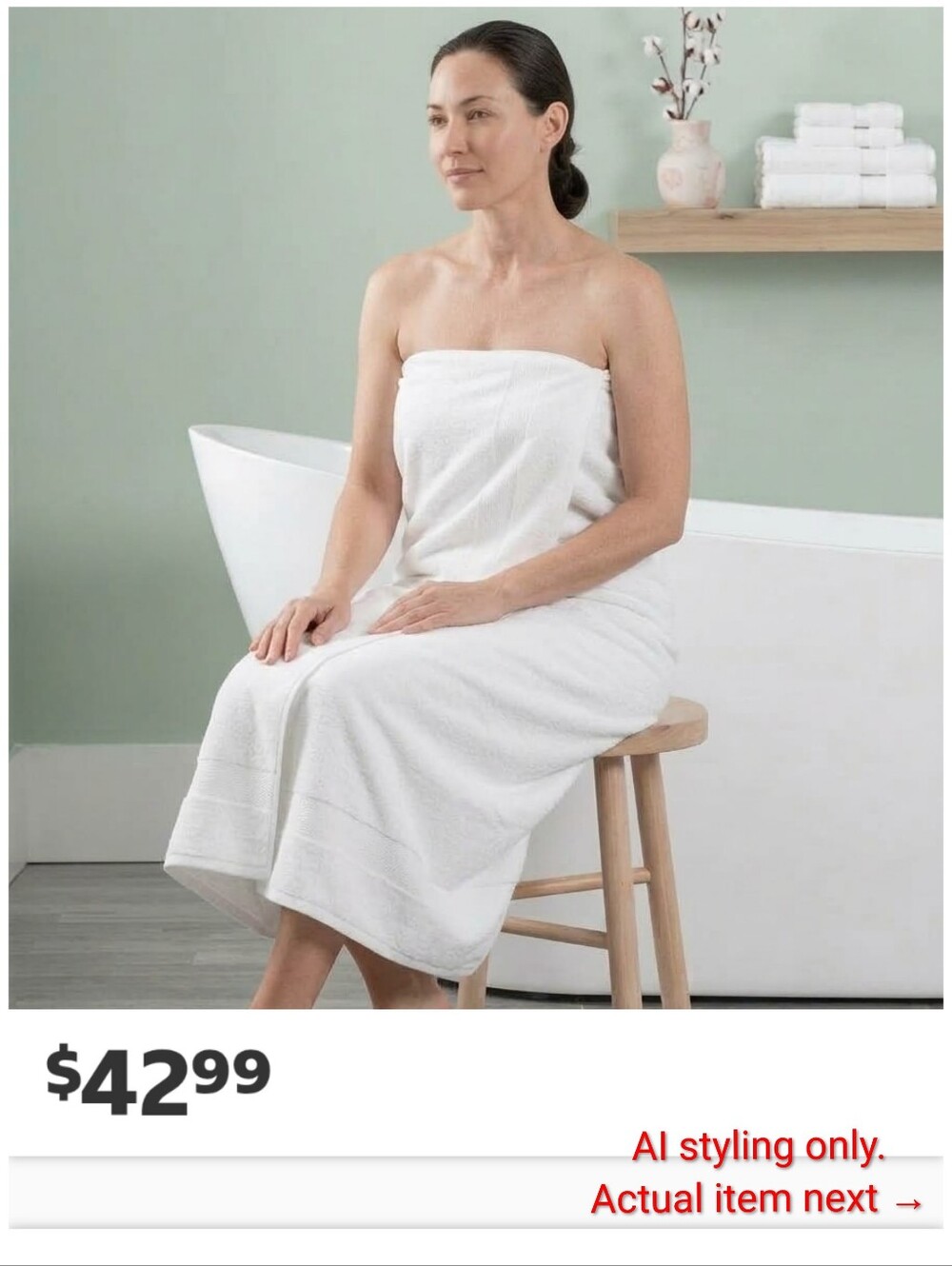 Set of 2 Purely Indulgent 100% Cotton Bath Sheets – White